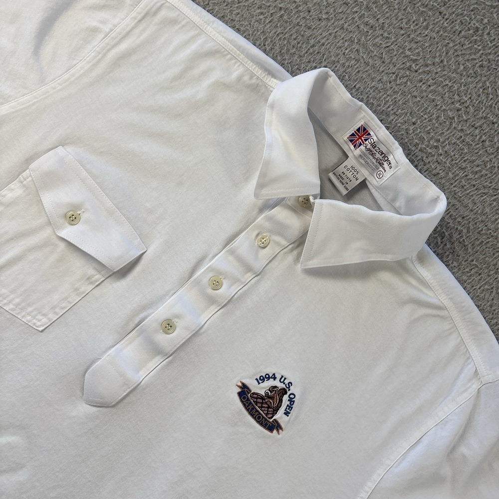 Vintage 1994 US Open Golf Oakmont Polo Shirt Mens XL Pocket British Slazenger
